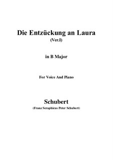 Die Entzückung an Laura (Version I), D.577: B Major by Франц Шуберт