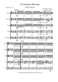 O'Carolan's Welcome: For string orchetsra by Торла О'Каролан