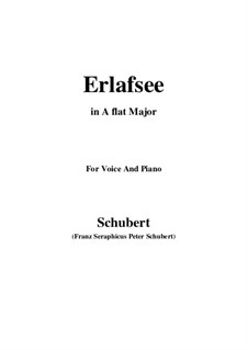 Озеро Эрлаф, D.586 Op.8 No.3: Для голоса и фортепиано (A Flat Major) by Франц Шуберт
