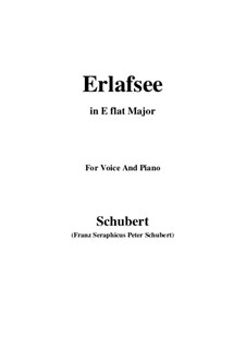 Озеро Эрлаф, D.586 Op.8 No.3: Для голоса и фортепиано (E Flat Major) by Франц Шуберт