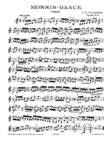 Шесть лёгких пьес для скрипки и фортепиано, Op.155: No.2 Morris-Dance – solo part by Чарлз Виллиерс Стэнфорд