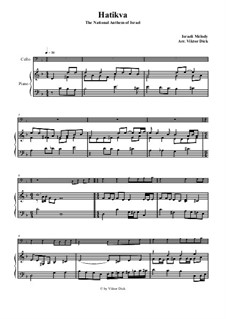 Ха-Тиква: Для виолончели и фортепиано by folklore