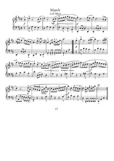 No.16 Марш ре мажор, BWV Anh.122: Для фортепиано by Иоганн Себастьян Бах