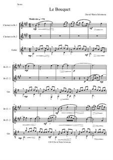 Le Bouquet: For 2 clarinets and guitar by Дэвид Соломонс