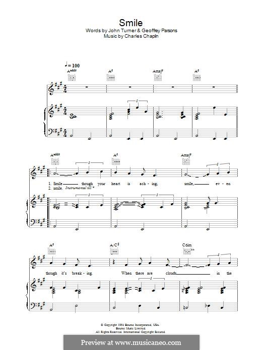 Smile (Rod Stewart): Для голоса и фортепиано (или гитары) by Charles Chapin