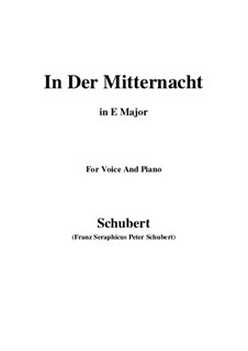 In der Mitternacht (At Midnight), D.464: E Major by Франц Шуберт