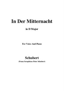 In der Mitternacht (At Midnight), D.464: D Major by Франц Шуберт