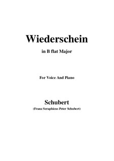 Wiederschein, D.639: B flat Major by Франц Шуберт