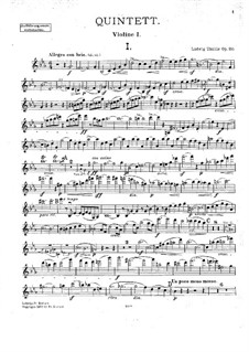 Фортепианный квинтет No.2, Op.20: Партии by Людвиг Тюйе