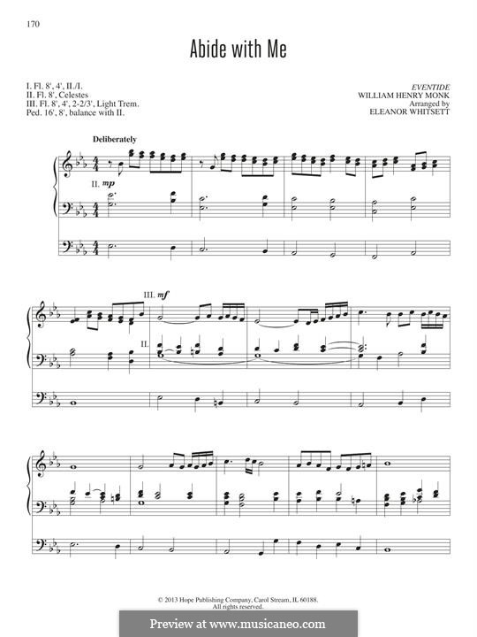 Пребудь со мной: Для органа by Уильям Генри Монк
