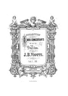 Шесть концертных дуэта для двух скрипок, WIV 1-6: Дуэты No.4-6 – партии by Джованни Баттиста Виотти