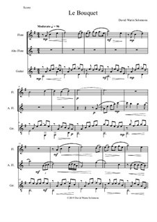 Le Bouquet: For flute, alto flute and guitar by Дэвид Соломонс