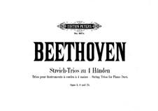 Три трио, Op.3, 8, 25: Аранжировка для фортепиано в 4 руки – партии by Людвиг ван Бетховен