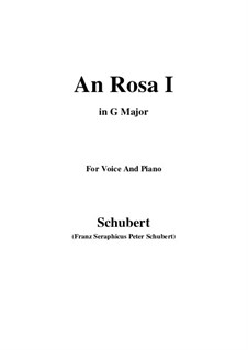 An Rosa (To Rosa), D.315: G Major by Франц Шуберт