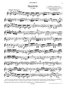 Струнные квартеты, Op.32: Квартет No.4 до мажор – партия второй скрипки, G.204 by Луиджи Боккерини