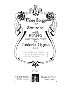 Три песни для голоса и фортепиано, Op.2: Три песни для голоса и фортепиано by Frederic Ayres