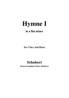 Гимн I для голоса и фортепиано, D.659: A flat minor by Франц Шуберт