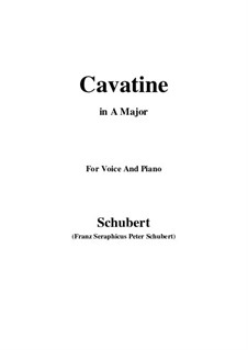 Альфонсо и Эстрелла, D.732: Cavatine, for voice and piano (A Major) by Франц Шуберт