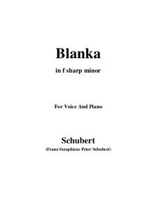 Blanka, D.631: F sharp minor by Франц Шуберт