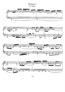 Прелюдия и фуга No.1 до мажор, BWV 870: Для фортепиано by Иоганн Себастьян Бах