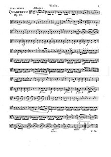 Блестящий квартет No.2 для флейты, скрипки, альта и виолончели, Op.38: Партия альта by Фридрих Феска