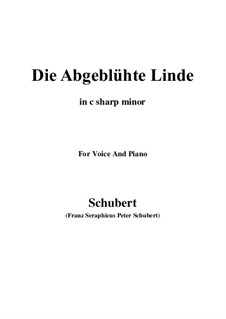 Die abgeblühte Linde (The Faded Linden Tree), D.514 Op.7 No.1: C sharp minor by Франц Шуберт