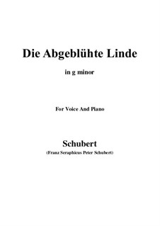 Die abgeblühte Linde (The Faded Linden Tree), D.514 Op.7 No.1: G minor by Франц Шуберт