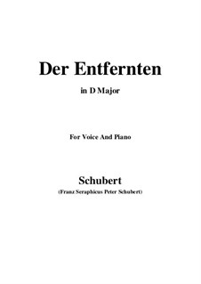 Der Entfernten (To the Distant Beloved), D.350: D Major by Франц Шуберт