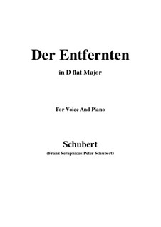 Der Entfernten (To the Distant Beloved), D.350: D flat Major by Франц Шуберт