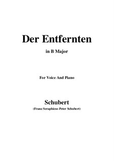 Der Entfernten (To the Distant Beloved), D.350: B Major by Франц Шуберт