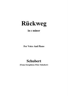 Rückweg (The Way Back), D.476: C minor by Франц Шуберт