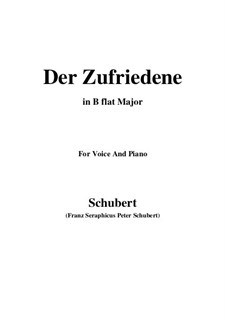 Der Zufriedene (The Contented Man), D.320: B flat Major by Франц Шуберт