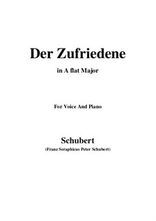Der Zufriedene (The Contented Man), D.320: A flat Major by Франц Шуберт