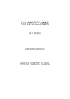 Страсти по Брокесу, HWV 48: Chi sprezzando (f minor) by Георг Фридрих Гендель