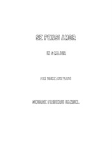 Дейдамия, HWV 42: Se pensi amor (G Major) by Георг Фридрих Гендель