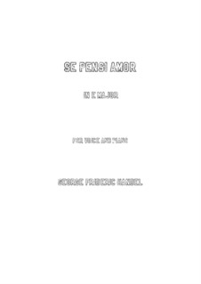 Дейдамия, HWV 42: Se pensi amor (E Major) by Георг Фридрих Гендель