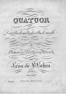 Струнный квартет си минор, Op.10: Струнный квартет си минор by Леон де Сен-Любен