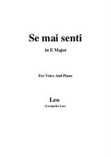 La Clemenza di Tito. Se mai senti: E Major by Леонардо ди Лео