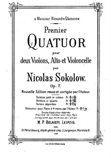 Струнный квартет No.1 фа мажор, Op.7: Партитура by Николай Соколов