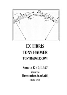 Соната No.357 до минор, K.40 L.357 P.119: Для гитары by Доменико Скарлатти