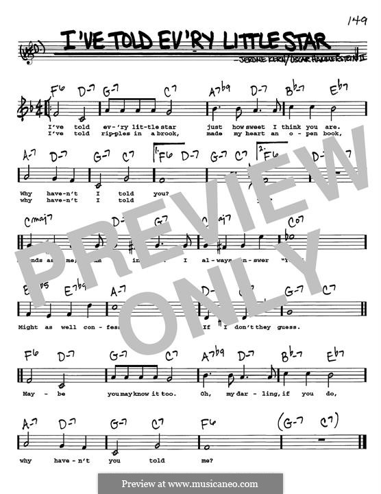 I've Told Ev'ry Little Star (from Music In The Air): Для гитары by Джером Керн