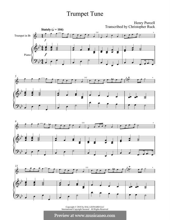 Martial Air (Trumpet tune and Air): For trumpet and piano by Генри Пёрсел