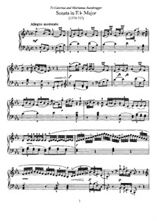 Соната для фортепиано No.51 ми-бемоль мажор, Hob.XVI/38: Для одного исполнителя by Йозеф Гайдн