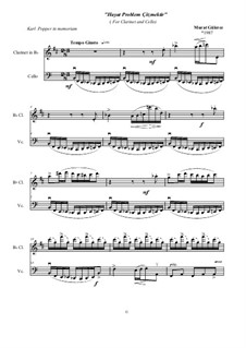 Pieces for Clarinet and Cello 'Hayat Problem Çözmektir': Pieces for Clarinet and Cello 'Hayat Problem Çözmektir' by Murat Gülerce
