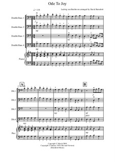 Ода к радости: For double bass quartet by Людвиг ван Бетховен