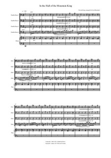 Сюита No.1. В пещере горного короля, Op.46 No.4: For double bass quartet by Эдвард Григ