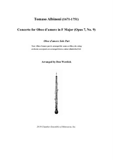 Concerto No.9 in F Major: For oboe d'amore and string orchestra – solo part by Томазо Альбинони