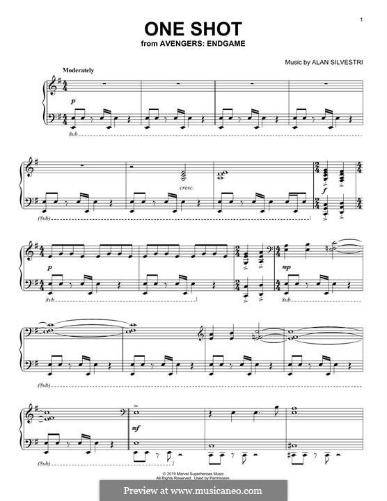 One Shot (from Avengers: Endgame): Для фортепиано by Alan Silvestri
