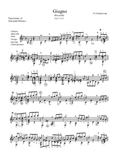 No.6 Июнь (Баркарола): Для гитары by Петр Чайковский