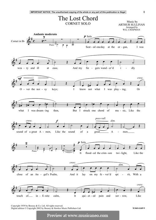 The Lost Chord: For cornet by Артур Салливан